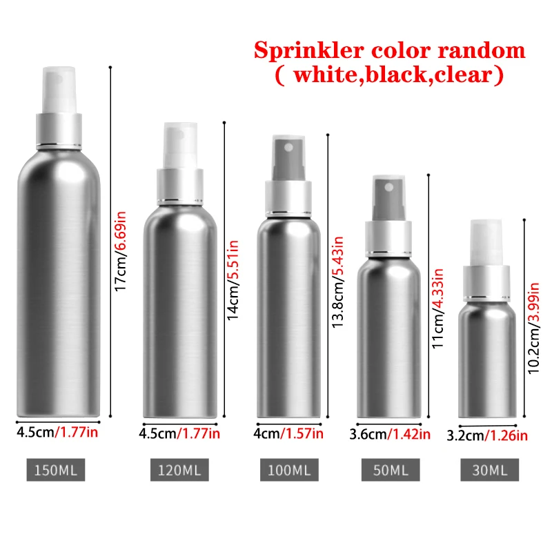 Спрей бутылка многоразового использования бутылки алюминиевые для духов