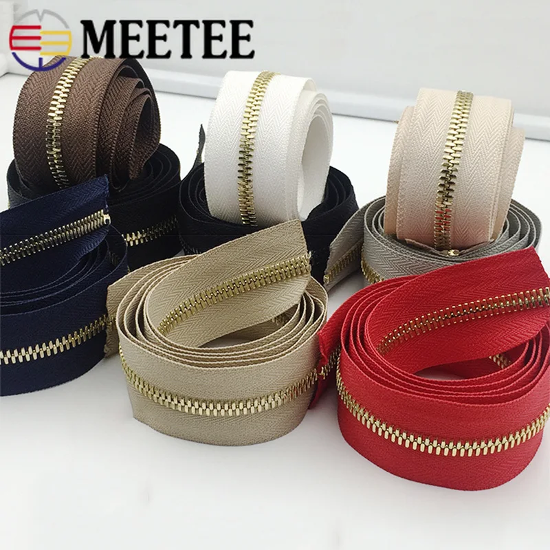 Meetee 2/4M 5 # кодовая загрузка металлическая катушка молния открытые застежки сделай