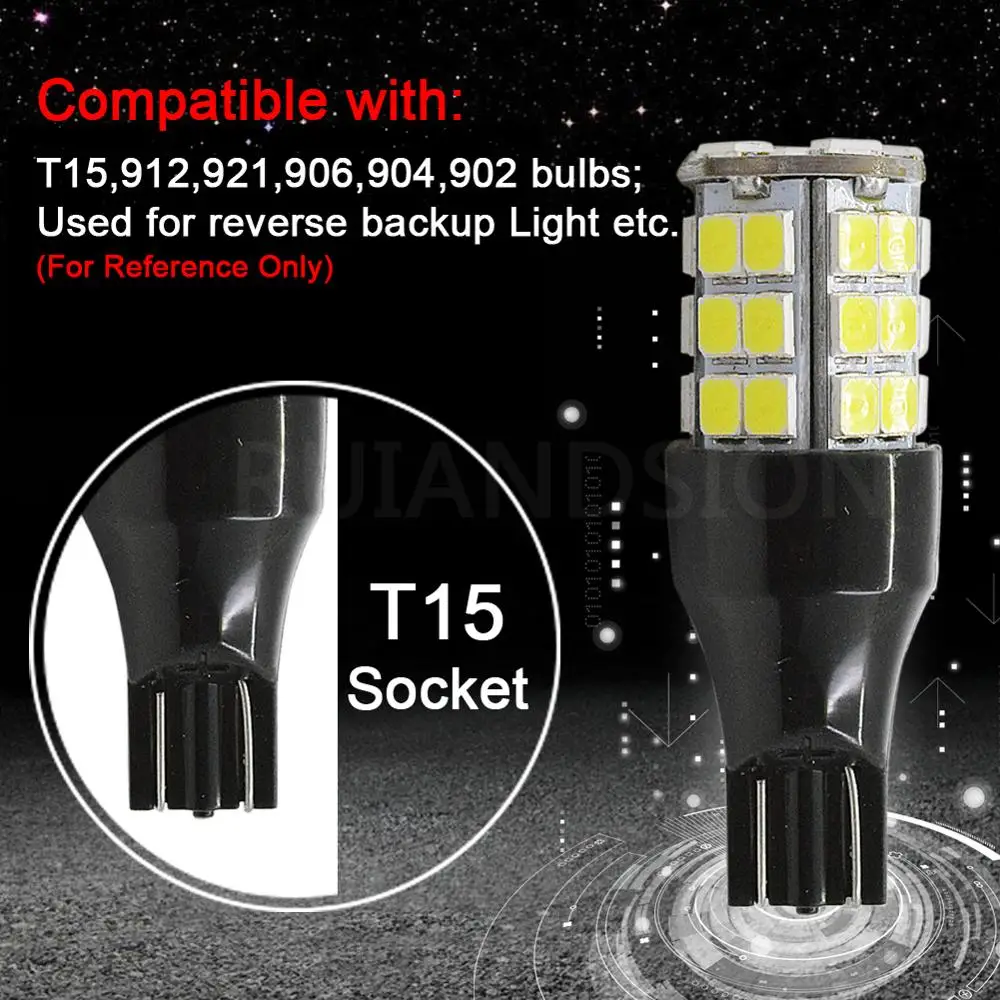 Ruiandsion 4 шт. Вт AC12V 24 в супер яркий T15 W16W 921 33/36 SMD LED 2835 запасной задний фонарь Авто Canbus