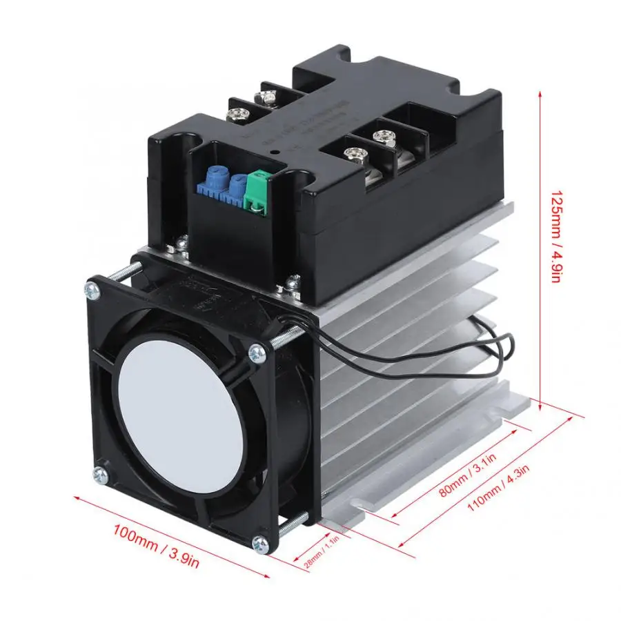 SSR-40WA-R1 1.5kW Soft Start Motor Controller Water Pump Vehicle Single Phase 2-Phase Board Module With Radiator | Обустройство дома
