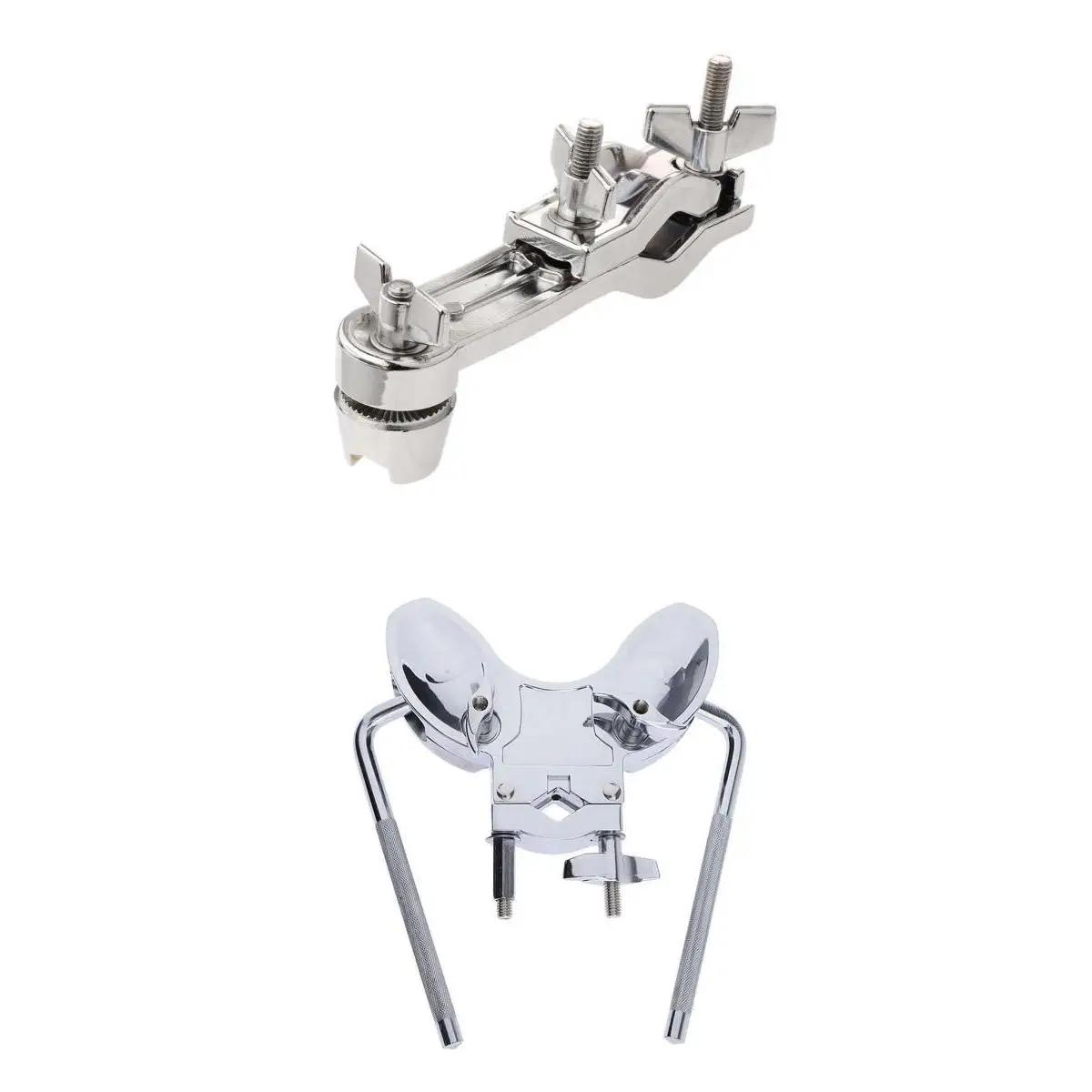 

Drum Extension Clamps Double Tom Holder Drums Percussion Part Accs Silver