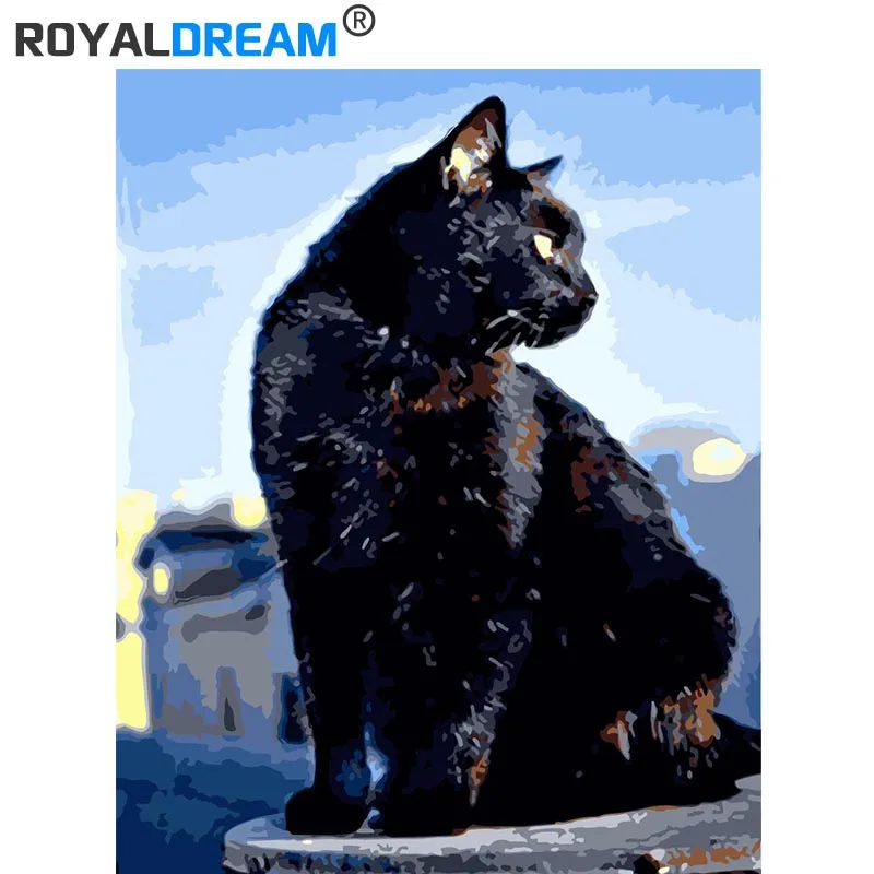 Набор для рисования по номерам на холсте черный Бомбей|Рисование и каллиграфия| |