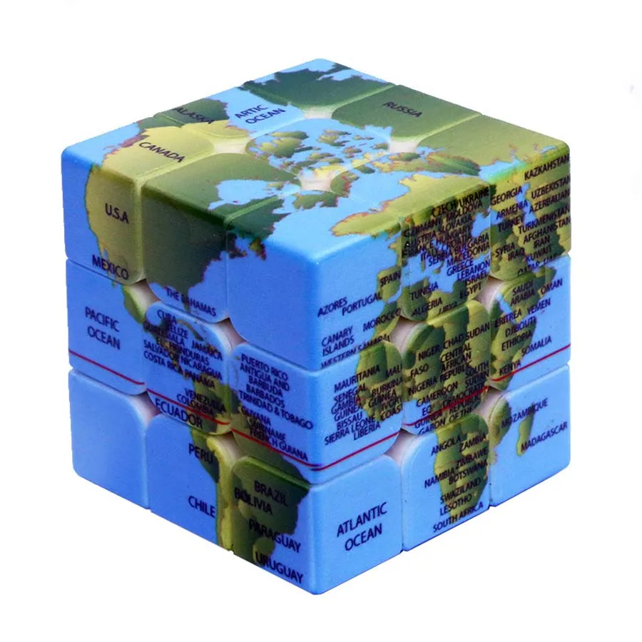 

3x3x3 Earth Pattern Speed Puzzle Cube Earth World Map Magic Cube Cubo Magico Educational Toys for Children Adult
