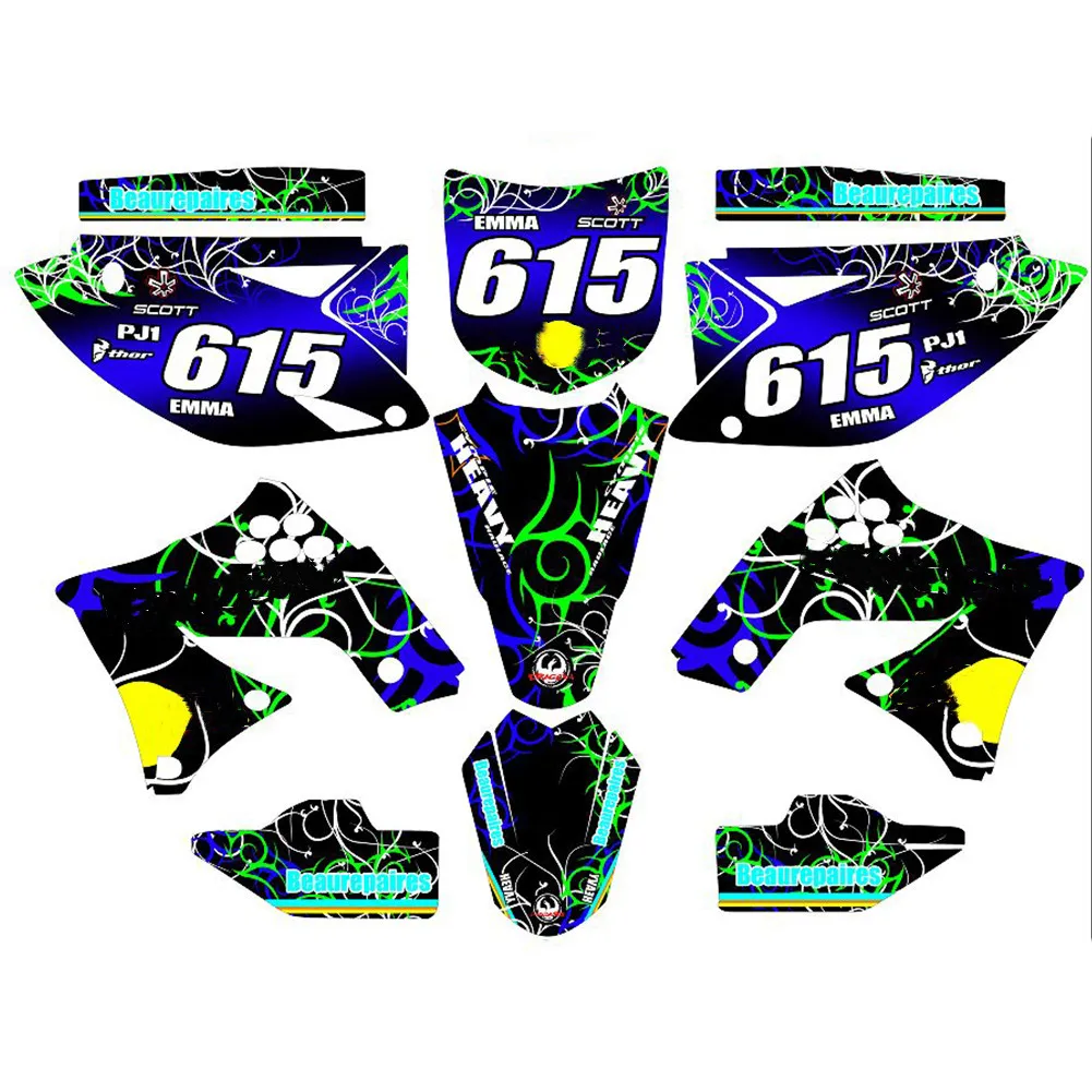 Для Kawasaki 250 KXF 2012-2009 графические Фоновые наклейки 3M Набор наклеек для KX250F KXF250 2009 2010