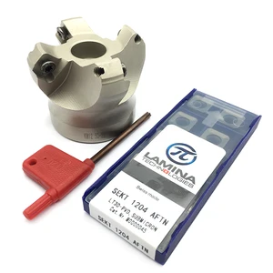 Набор токарных пластин SEKT1204 AFTN LT30, твердосплавные втулки + KM12 50-22, 1 шт