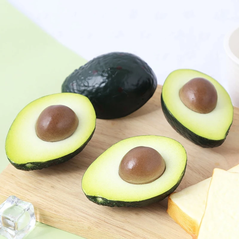 

M89A Simulation Fruit Half Avocado Artificial Avocados Fake Fruit Avocados Photo Props Supermarket Market Display Model Avocados