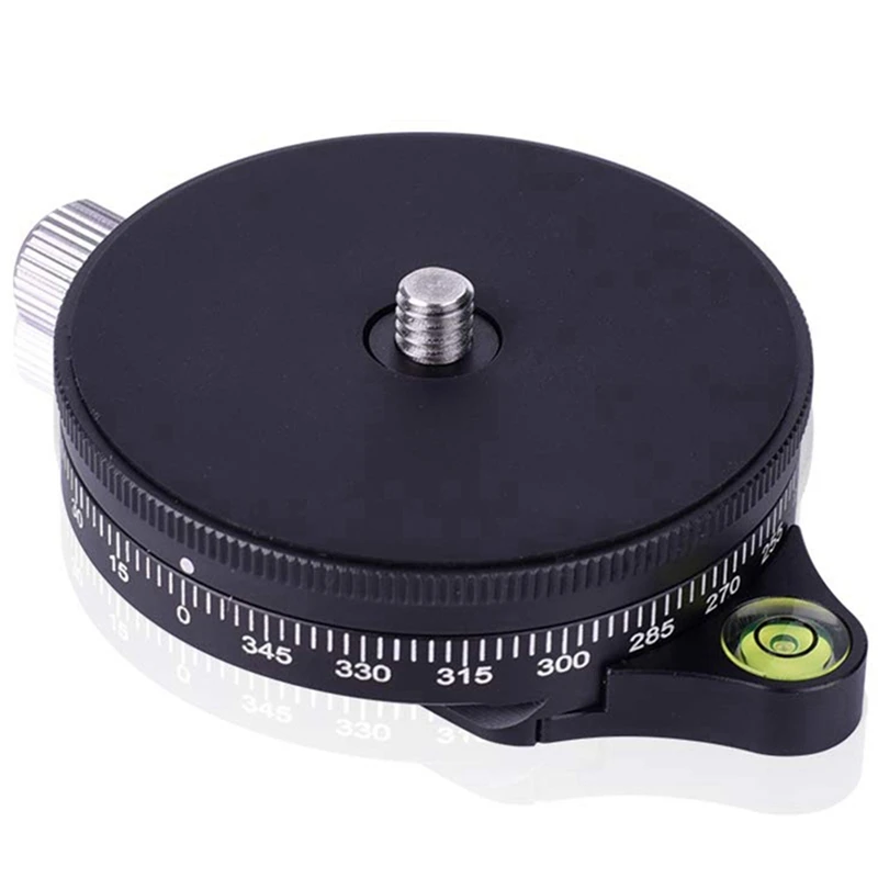 

Camera Pan Base with Arca Swiss Style Plate with LP-64 3/8 Inch Screw Tripod Leveling Base with 3 Adjustment Dials