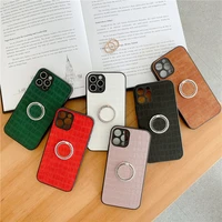 3d luxury hard case for iphone 11 12 pro max mini 7 8 plus xr x xs max se 2 crocodile pu leather ring buckle phone cover fundas