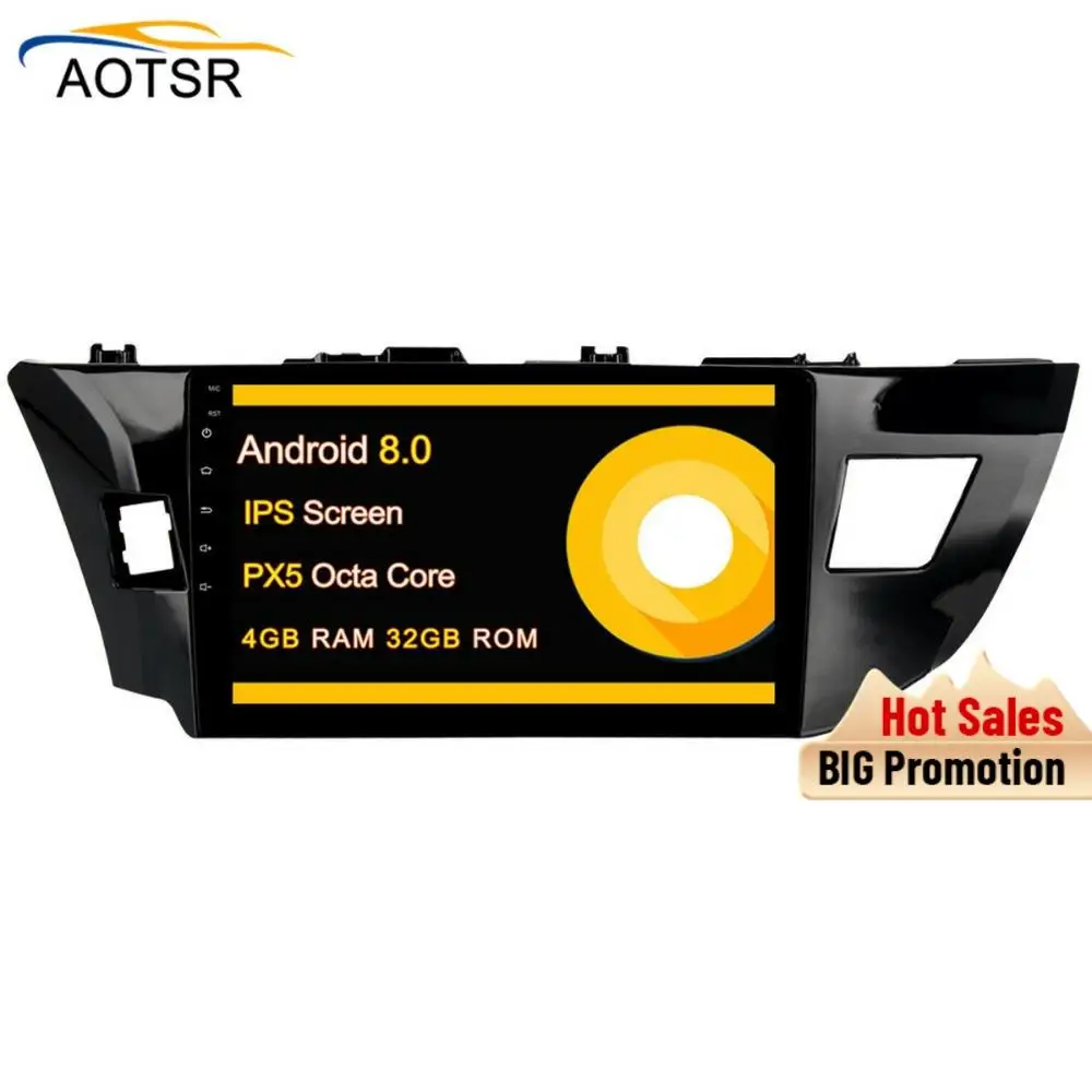 10 2 &quotAndroid 8 0 Автомобильный GPS радио плеер головное устройство для Toyota Corolla 2014 2015 2016