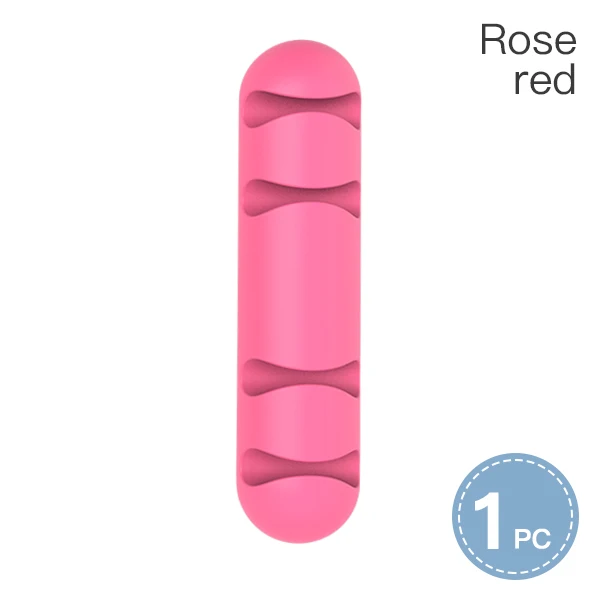 1PC Pink ACCEZZ 4 отверстия USB Кабельный органайзер Winder управление зажимы офис Настольный Телефон держатель для наушников Мышь Клавиатура провода Шнур Winder - Цвет: 1PC Pink