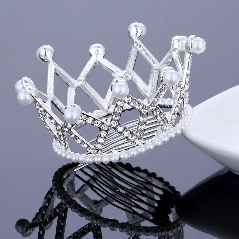 model 12 silver TDQUEEN, круглые свадебные диадемы и короны, покрытые серебром и золотом, свадебные аксессуары для волос для женщин - Окраска металла: model 12 silver