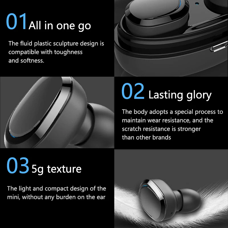 Caridite Популярные TWS беспроводные Bluetooth наушники Ture стерео бизнес глубокие басы