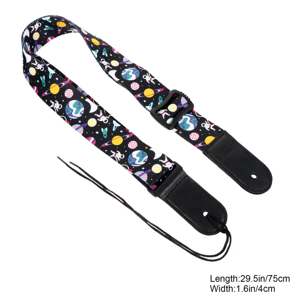 

Kids Guitar Strap Genuine Leather End and Polyester Guitar Shoulder Strap
