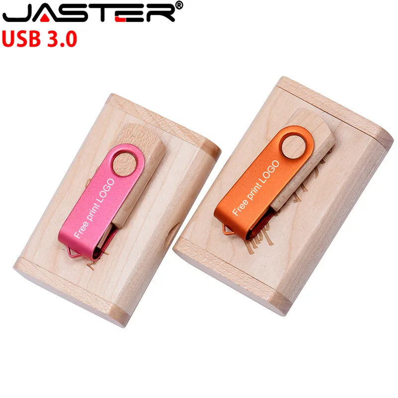Деревянный вращающийся USB + флип накопитель JASTER флэш 3 0 64 ГБ 32 16 8 карта памяти
