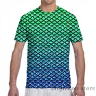 Мужская и женская футболка с принтом рыбья чешуя 