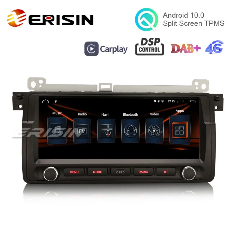 Erisin ES3006B 8 &quotAndroid 10 0 автомобильный стерео GPS Wifi DSP DAB + для E46 E53Sat Nav|Автомагнитолы| |