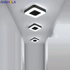 Светодиодный потолочный светильник белый современная люстра потолочный светильник для гостиной Спальня Обеденная Кухня Панель светильник