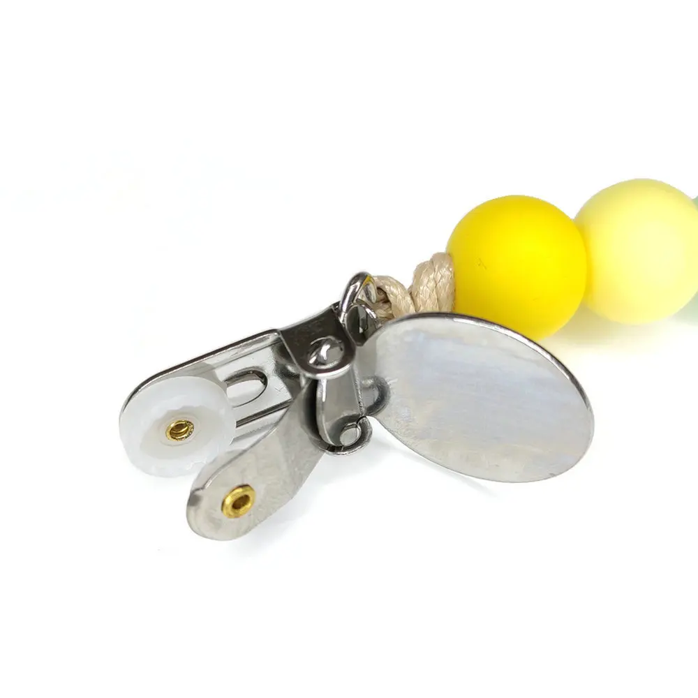 

3pcs Set Stainless Steel Clips Holder Hand Made Clips For Babies Teething Chain DIY Accessories Food Grade Metal Clip