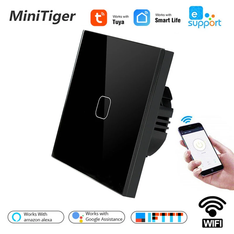 Умный дом Tuya/Smart Life/ewelink 1 банда способ WiFi настенный светильник сенсорный