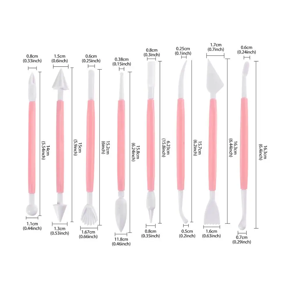 Инструменты для скульптурирования Saim пластиковый ремешок глины 8 шт. полиморфная