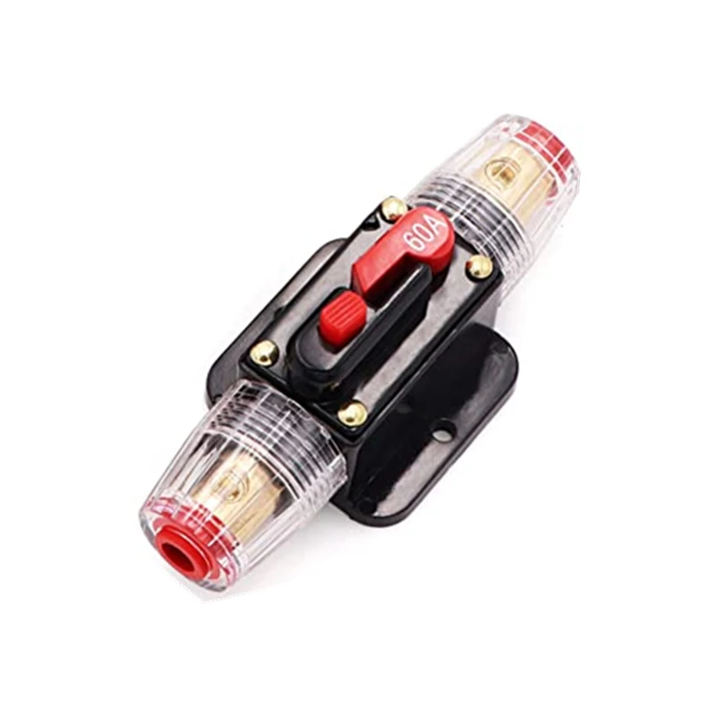 

New 12V 24V Car Truck Audio Circuit Breaker 20A 30A 40A 50A 60A 80A 100A 125A 150A Self-recovery Fuse Holder Modified Fuse