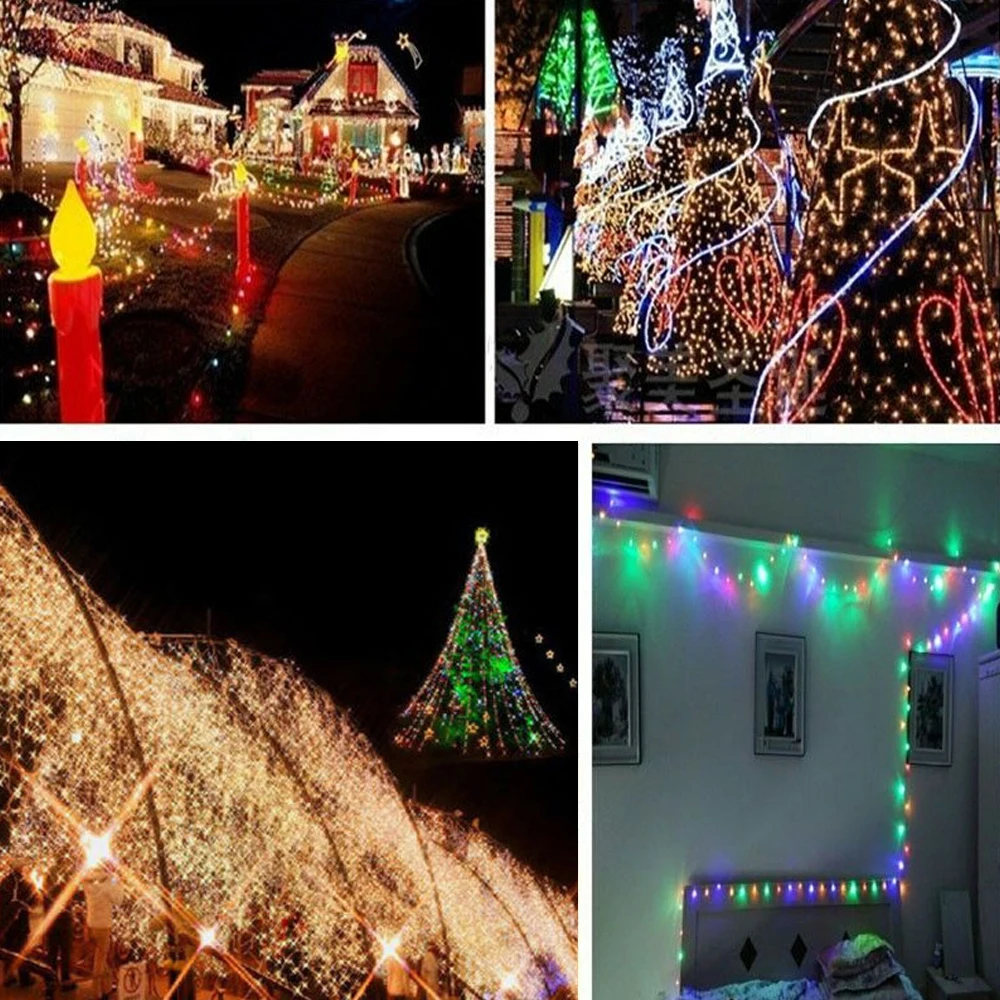 

Christmas Lights 10M 100 LED Waterproof Led String Fairy Light Christmas Lights For Wedding Party Holiday Lights with US Plug
