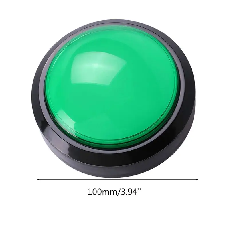 100mm Big Round Push Button LED Illuminated with Microswitch for DIY Arcade Game Machine Parts DC12V Large Dome Light Switch | Спорт и