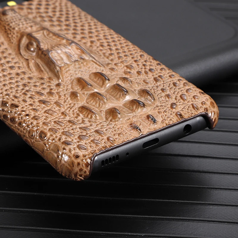 Роскошный чехол из натуральной кожи под крокодиловую кожу для смартфона Samsung Galaxy