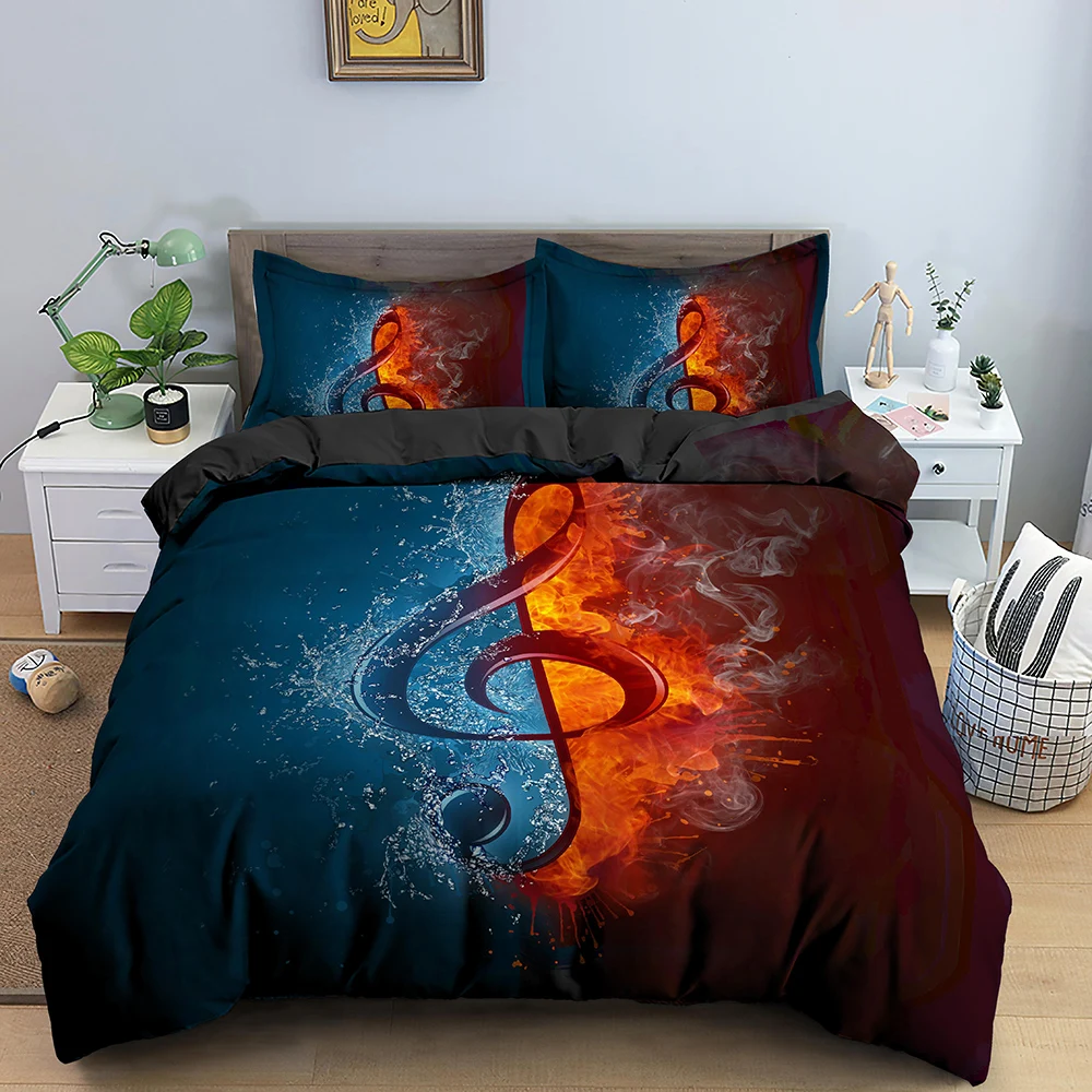 

3D Music Printing Luxury Bedding Set for Baby Kids Children Crib Duvet Cover Set Comfortable Pillowcase Blanket Quilt Cover