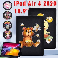 for apple ipad air 4 10 9 inch 2020 pu leather tablet stand folio cover ultra thin eva colors case