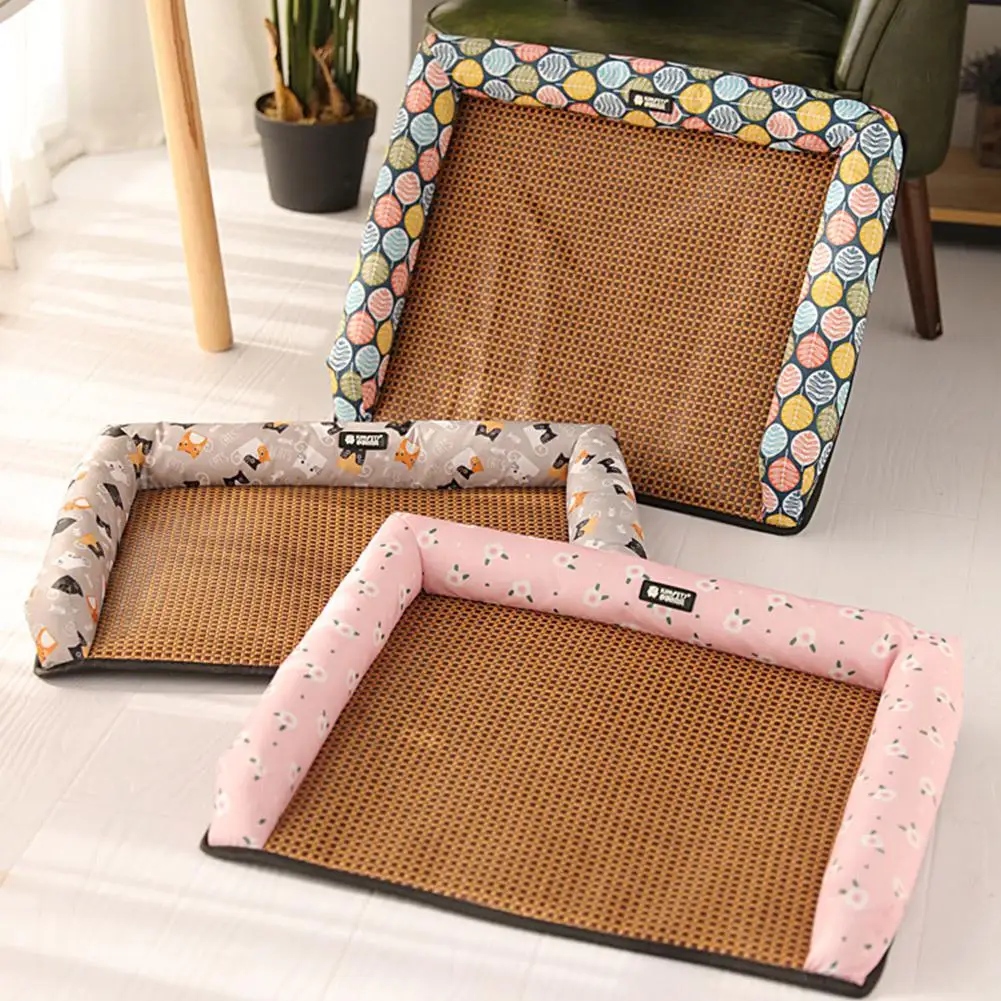 Весна лето домашний питомец гнездо универсальная вязаная кровать подушка коврик