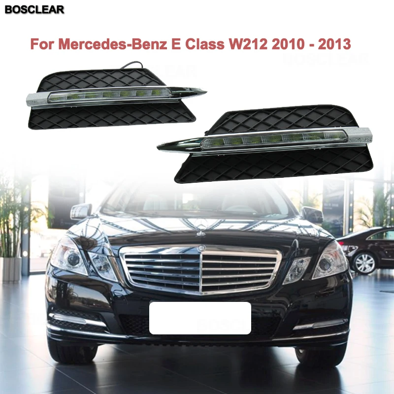 12V дневной свет для автомобиля фары противотуманные лампы левый правый Mercedes Benz E