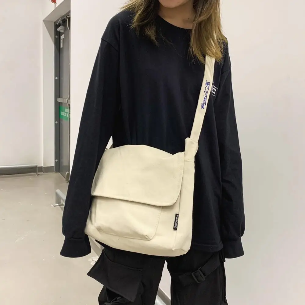 Женская и мужская сумка через плечо винтажная Холщовая Сумка модная