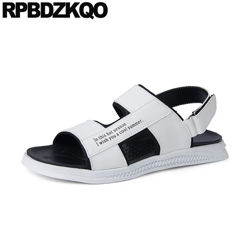 Сандалии мужские с открытым носком дизайнерская Уличная обувь итальянский стиль