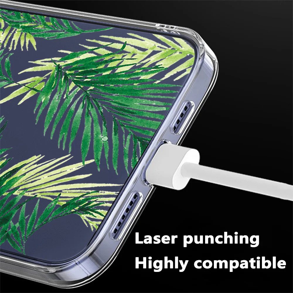 

Leaves For iPhone 12 Pro Case Plant Phone Case For iPhone 12 11 Pro Max XR X XS Max 7 8 6 6S Plus Soft TPU Phone Cover Fundas