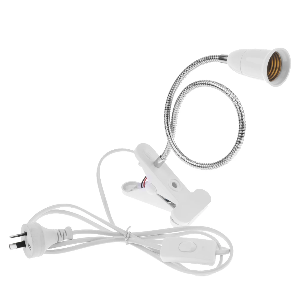 Гибкий Светильник ель света E27 розетка простой выключатель зажим лампа с