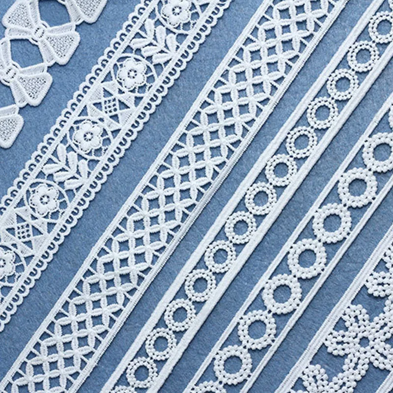 7 ярдов вышивка отделка африканским кружевом ткань цветок DIY ремесла свадебное