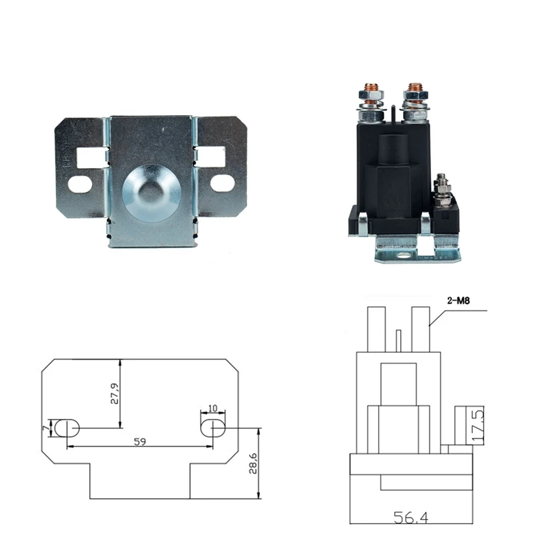 12V двойной Батарея высокий ток реле с предохранителями и держатель