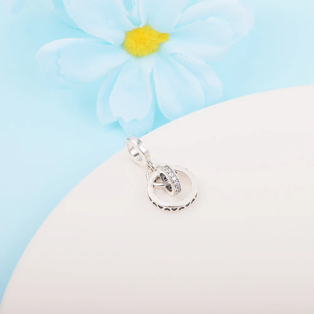 Женский кулон из серебра 2021 пробы с круглыми подвесками