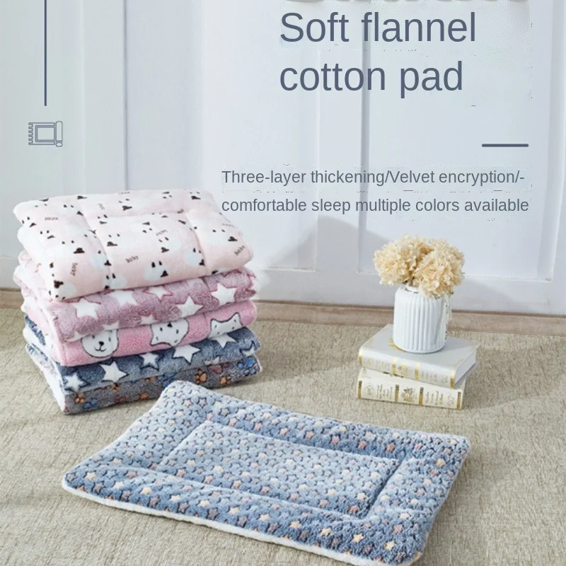 

Cartoon Printing Plush Warm Dog Pet Blanket Dog Mat Cat Mat Pet Sleeping Mat Kennel Mat Pet Bed Bed for Dog Dog Accessories