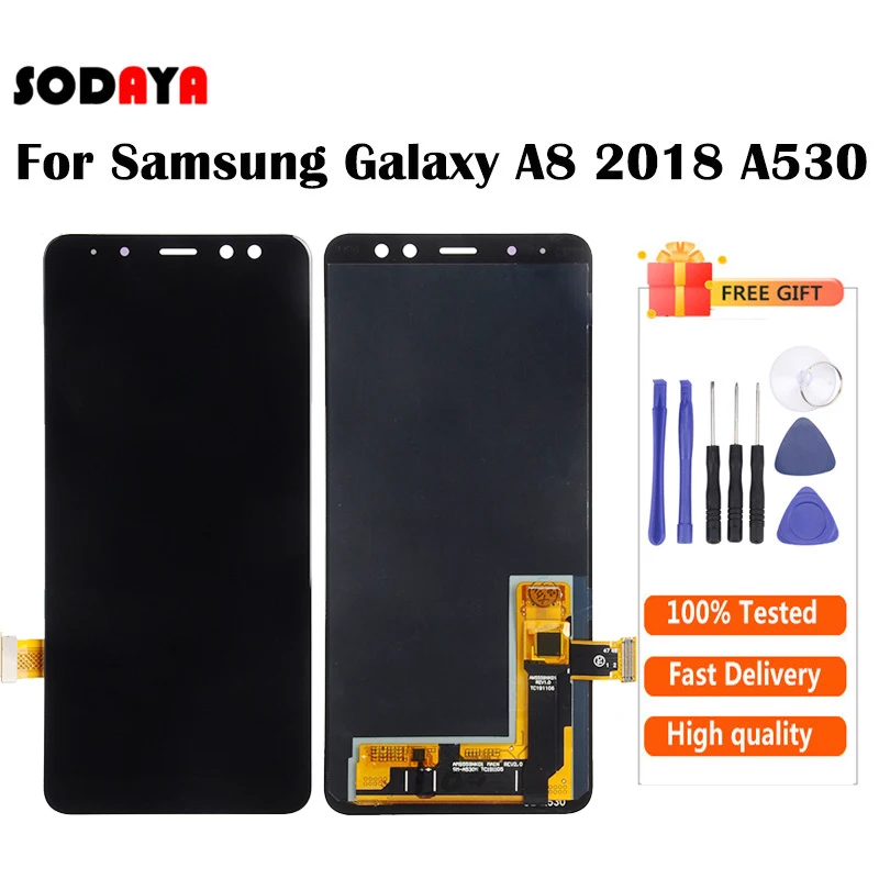 5 6 &quotTFT для SAMSUNG GALAXY A8 2018 A530 A530F ЖК дисплей с сенсорным экраном дигитайзер сборка