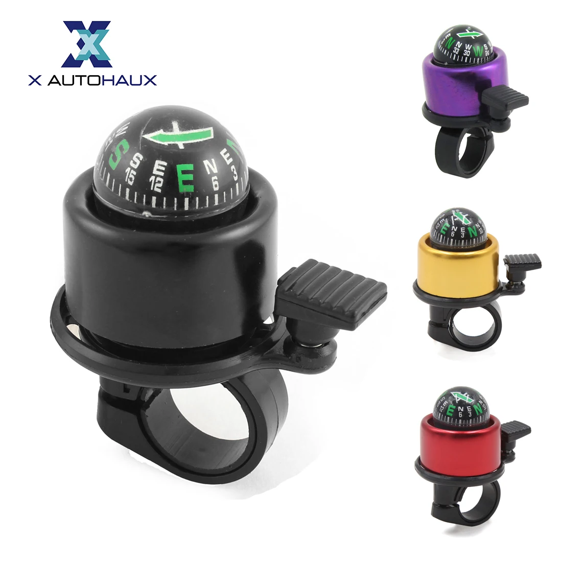 

X Autohaux Bicycle Compass Bell Cycling Horn Mountain Road Bike Alarm Sound Loud Speaker Bike Horn for 21mm 22 mm Handlebar
