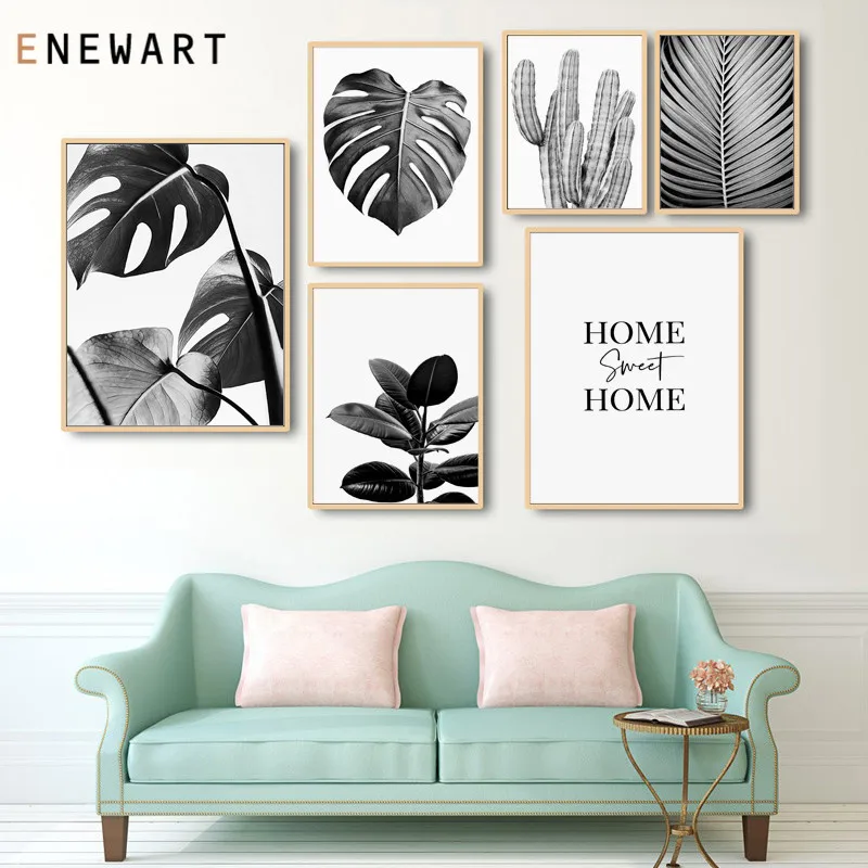 Минималистичный постер в скандинавском стиле Настенная картина с черными и