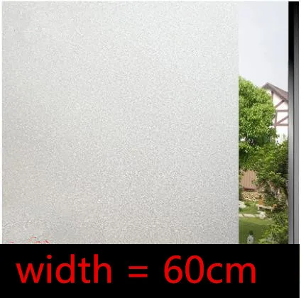 width is 60cm Самоклеящаяся прозрачная непрозрачная матовая наклейка стеклянная пленка Взрывозащищенная мембрана ванная комната наклейки на окно в ванную - Цвет: width is 60cm