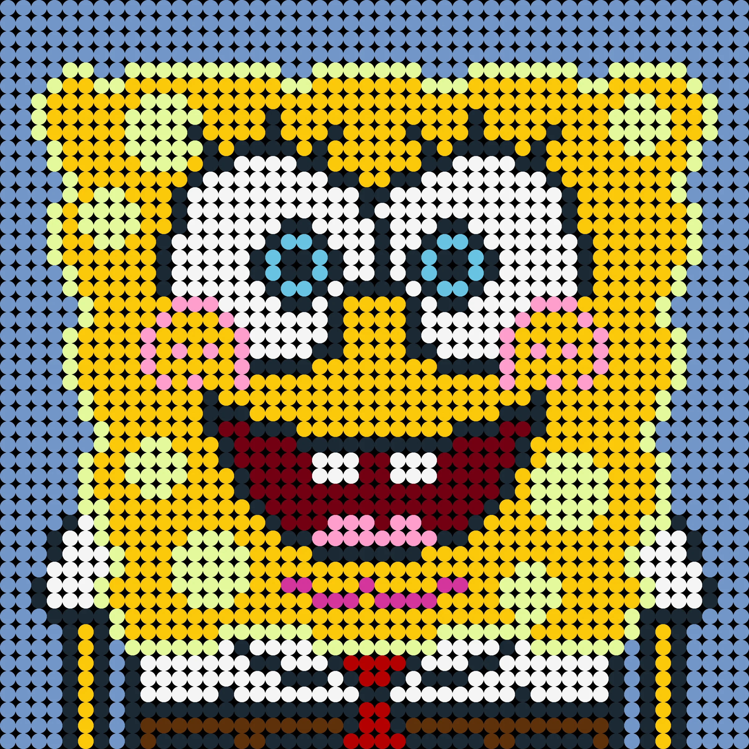 Строительные блоки SpongeBobINGLY пиксельное искусство мозаика MOC Аниме фигурки