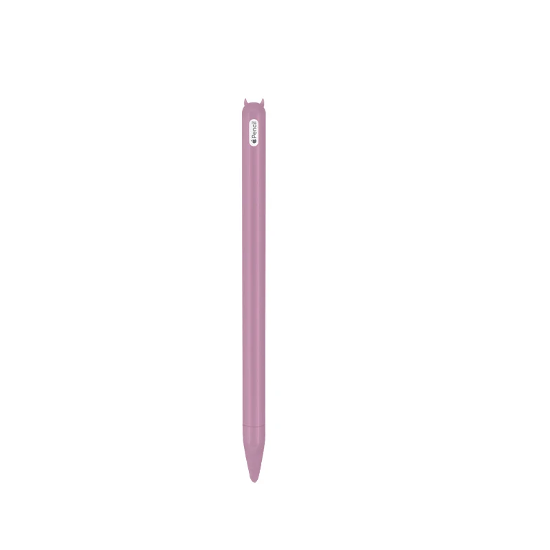 2nd Purple Set Для Apple Pencil 1 2 чехол КРЫШКА ДЛЯ iPencil iPad Pro планшет сенсорный Стилус колпачок милый кошачий ухо прокрутка силиконовый чехол - Цвет: 2nd Purple Set