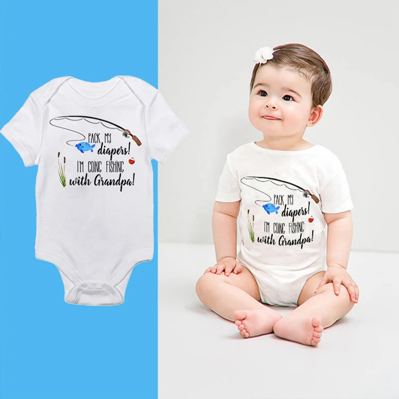 Одежда для новорожденных девочек с буквенным принтом Хлопковые комбинезоны