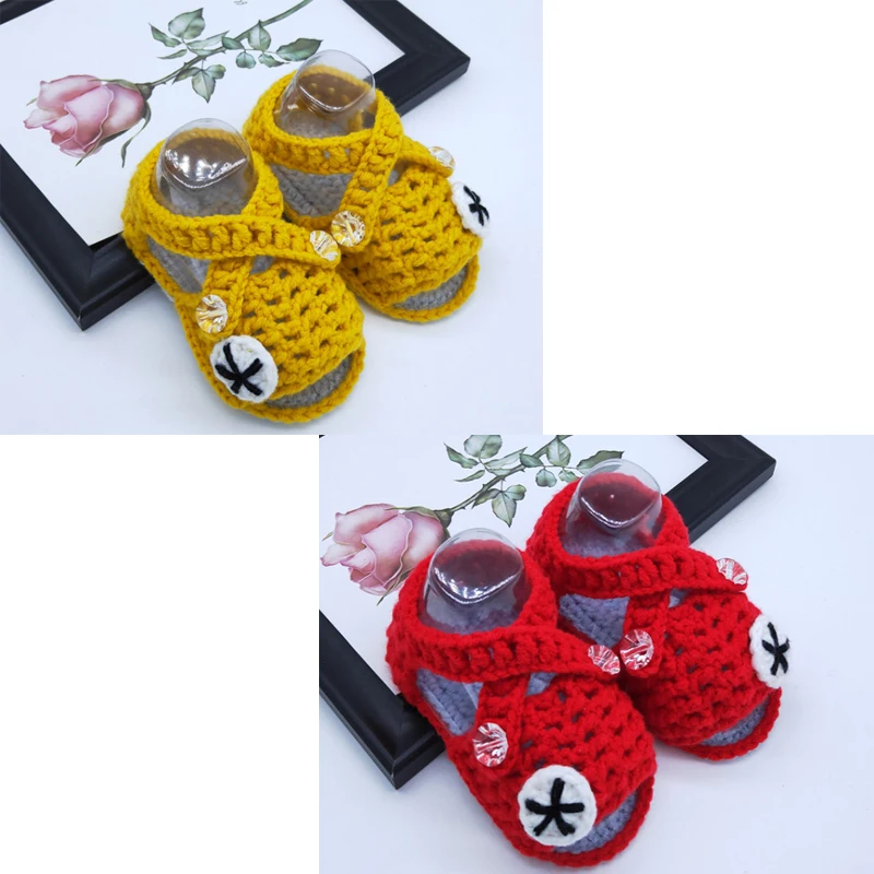 

Ажурные сандалии QYFLYXUE, летняя садовая обувь, однотонные сандалии ручной работы, детская обувь с утопом