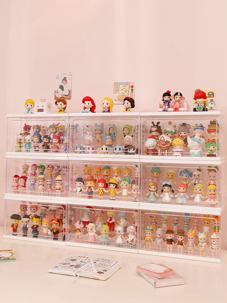 

Acrylic Blind Box Showcase Figures Display Case Garage Kits Collectible Dustproof Model Artcrafts Box Toy Doll Storage Organizer