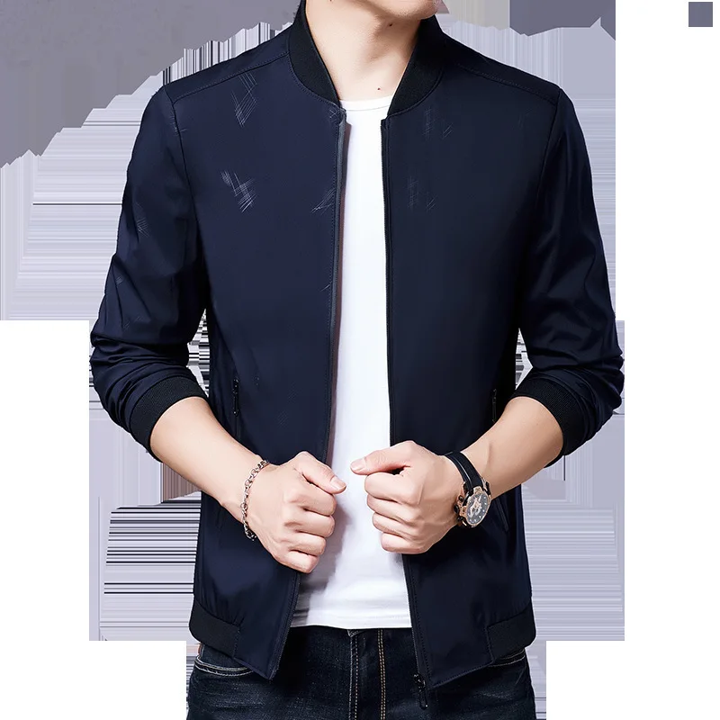 2019 мужская одежда среднего возраста Свободное пальто для отдыха Осенняя тонкая